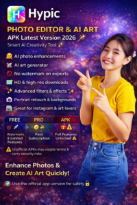 Hypic – Photo Editor & AI Art APK Latest Version 2026
